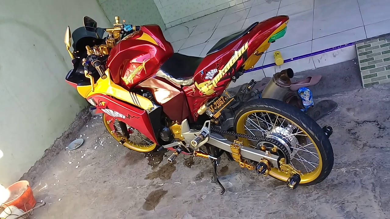 New megapro 2012 modif full fairing velg jari jari dan full variasi
