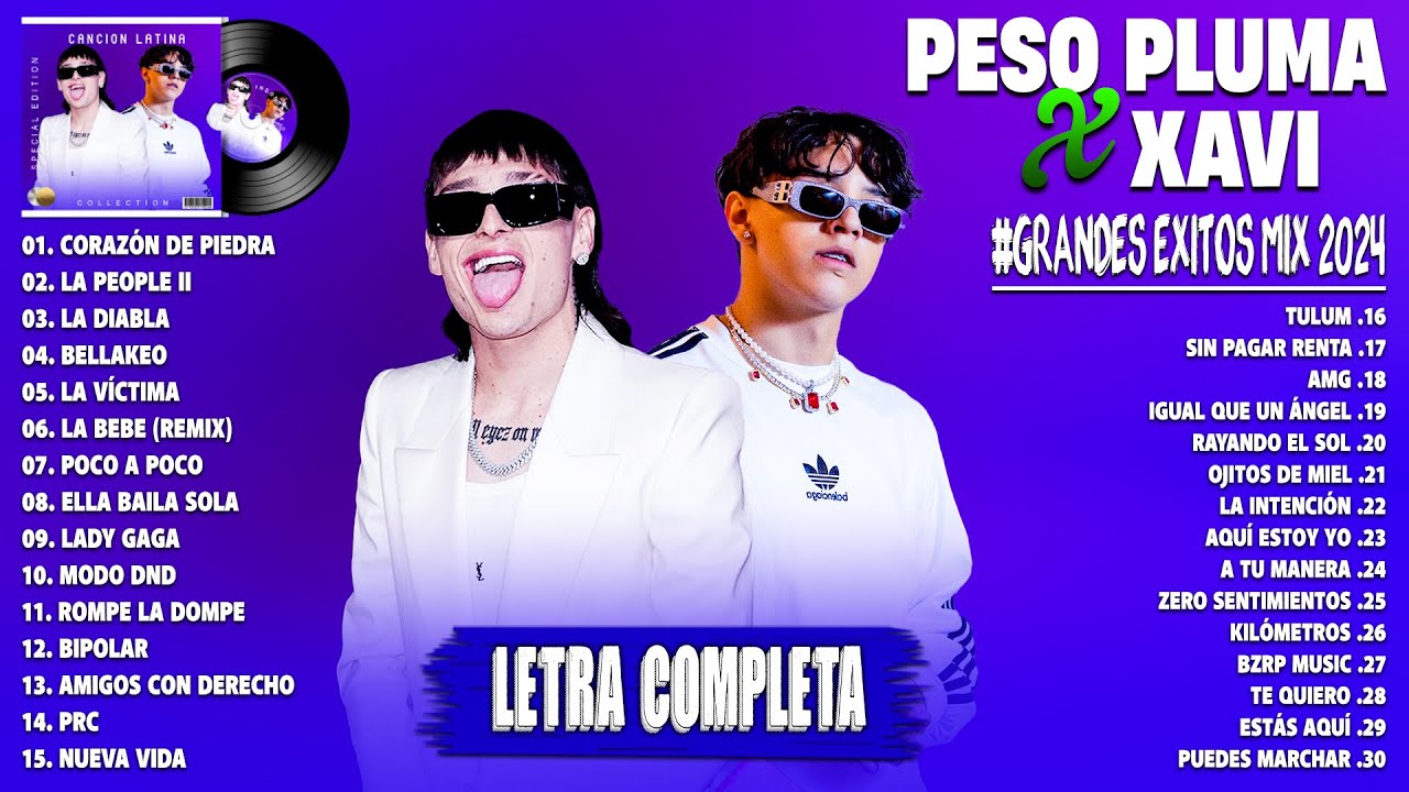 Peso Pluma X Xavi Grandes éxitos Mix 2024 - Mejor Colección De Canciones 2024 (Letra/Lyrics)