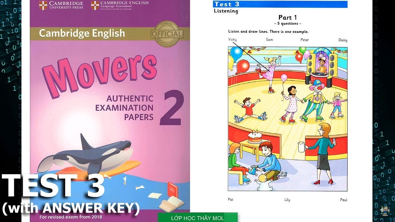 Movers 2 TEST 3 &mdash; Тесты на аудирование 3 | Класс мистера Мола