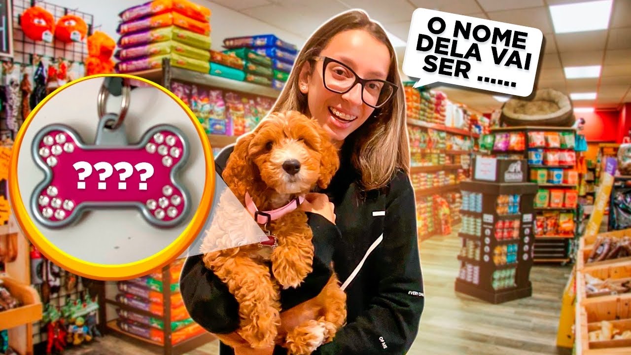 REVELAMOS O NOME DA NOSSA CACHORRINHA E MOSTRAMOS AS COMPRINHAS DO ENXOVAL QUE FIZEMOS PARA ELA