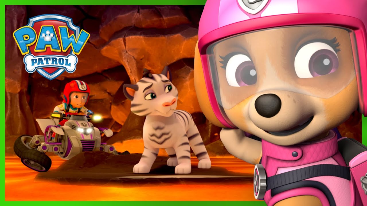 Скай спасява тигрите от вулкан и още! - PAW Patrol Bulgarian - карикатури за деца