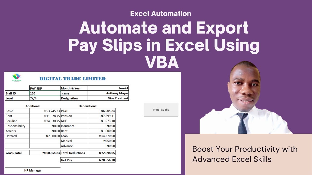 Как автоматизировать и экспортировать расчетные листки в Excel с помощью VBA | Пошаговое руководс...