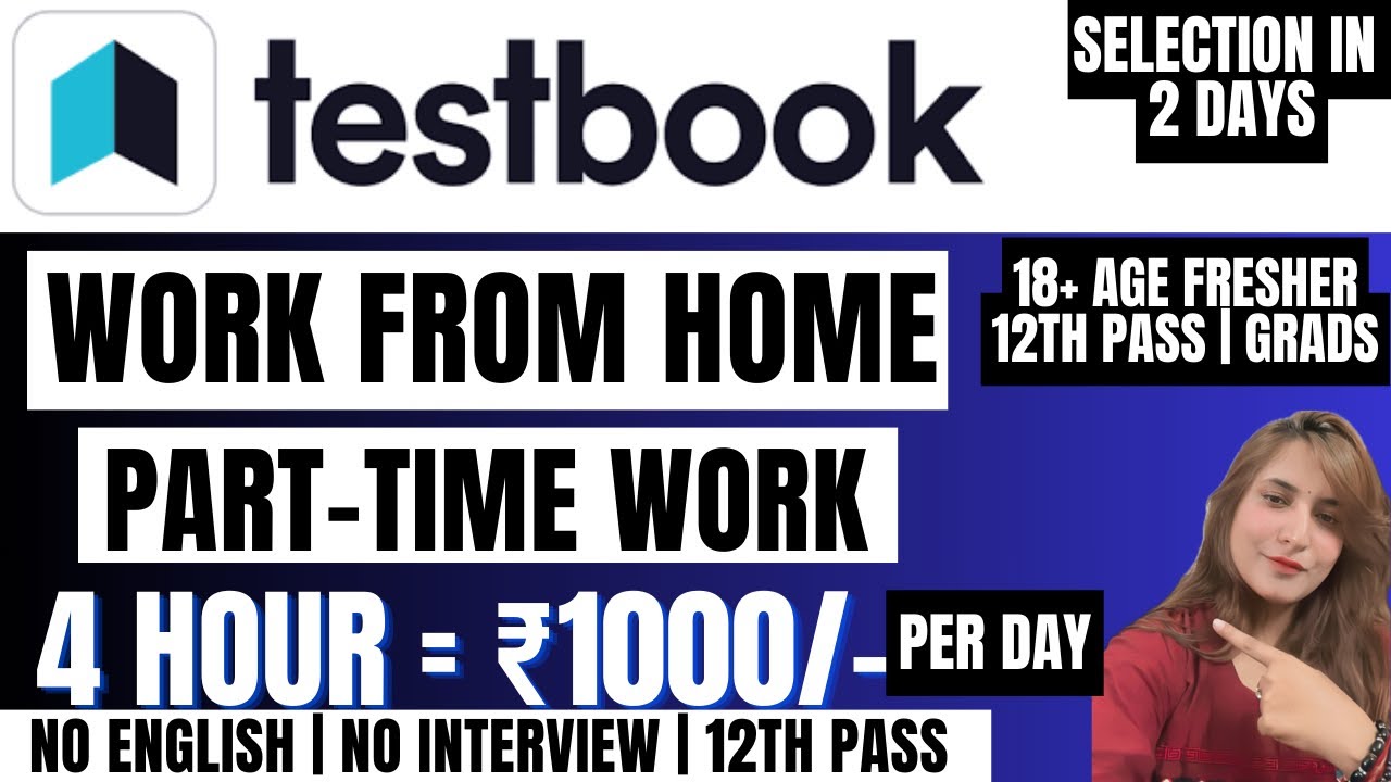 Testbook Hiring | Part-Time | Work From Home for 12th Pass Freshers Students | No Interview | Jobs