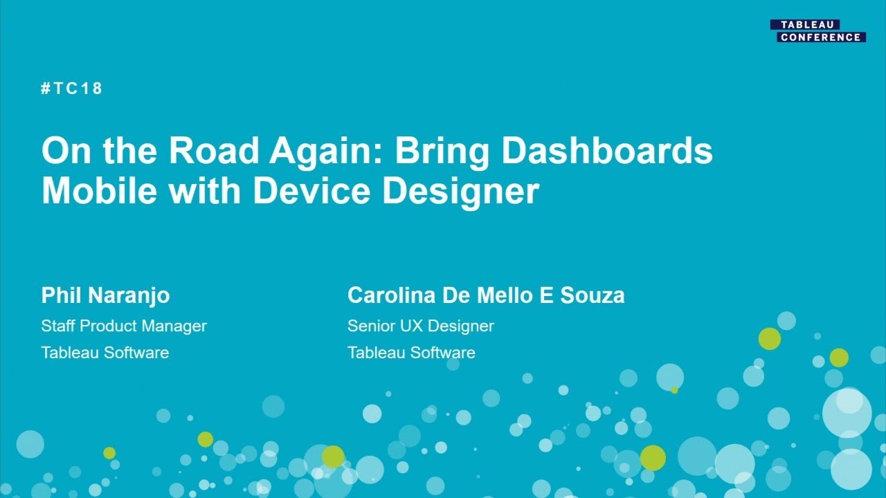 On the road again | Bring dashboards mobile with Device Designer - Session 1