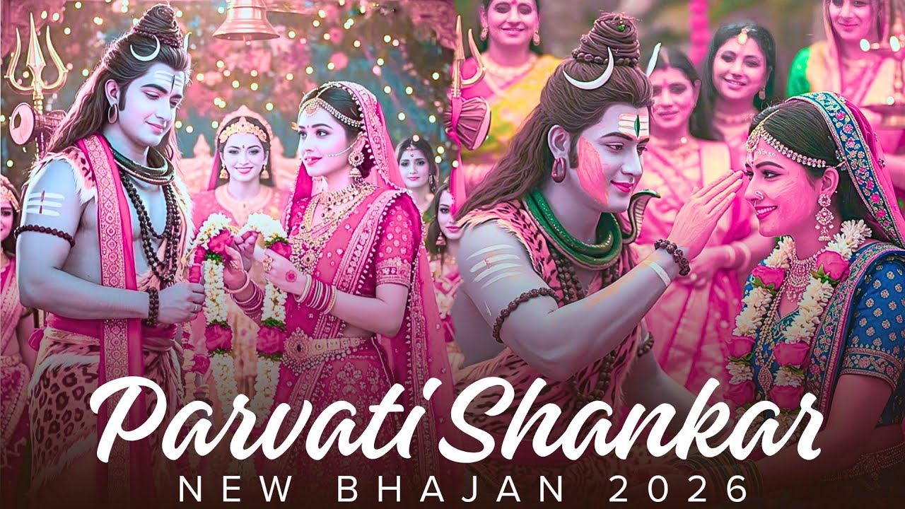 🌸 Har Har Mahadev Echoes 🔱 | Shiv Parvati Divine Love | Shivratri Bhajan #HarHarMahadev