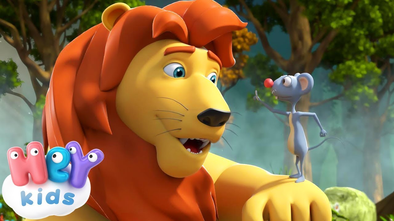 O Le&atilde;o e o Rato f&aacute;bula 🦁 Historinha para dormir | HeyKids Portugu&ecirc;s