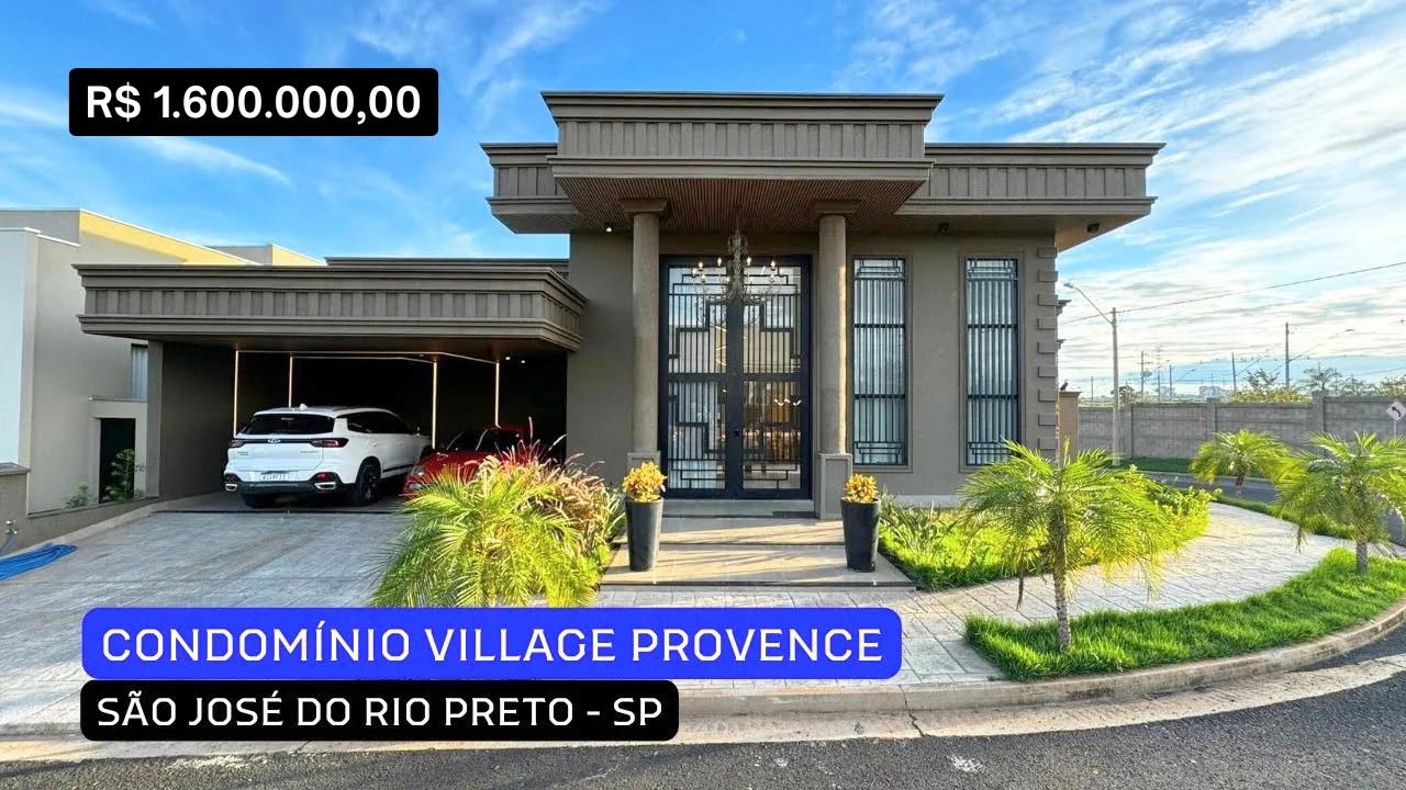 R$ 1.450.000,00 Casa de Condomínio para venda no Village Provence, São José do Rio Preto, SP.