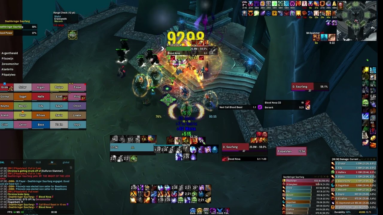 Cristol - ICC25 HC - 28.460 DPS Rank 1 Deathbringer Saurfang 25 Kill  Fire Mage PoV