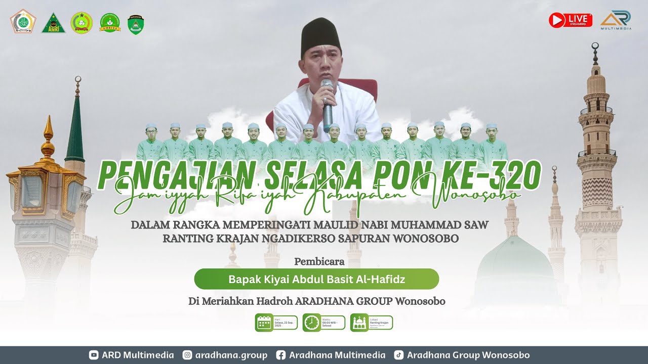 🔴 LIVE | Pengajian Selasa Pon Ke-320 | Maulid Nabi Muhammad SAW | Jam'iyyah Rifa'iyah Wonosobo