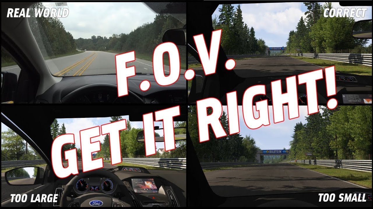 Field Of View Comparison - Real World Vs Simulation Racing Game