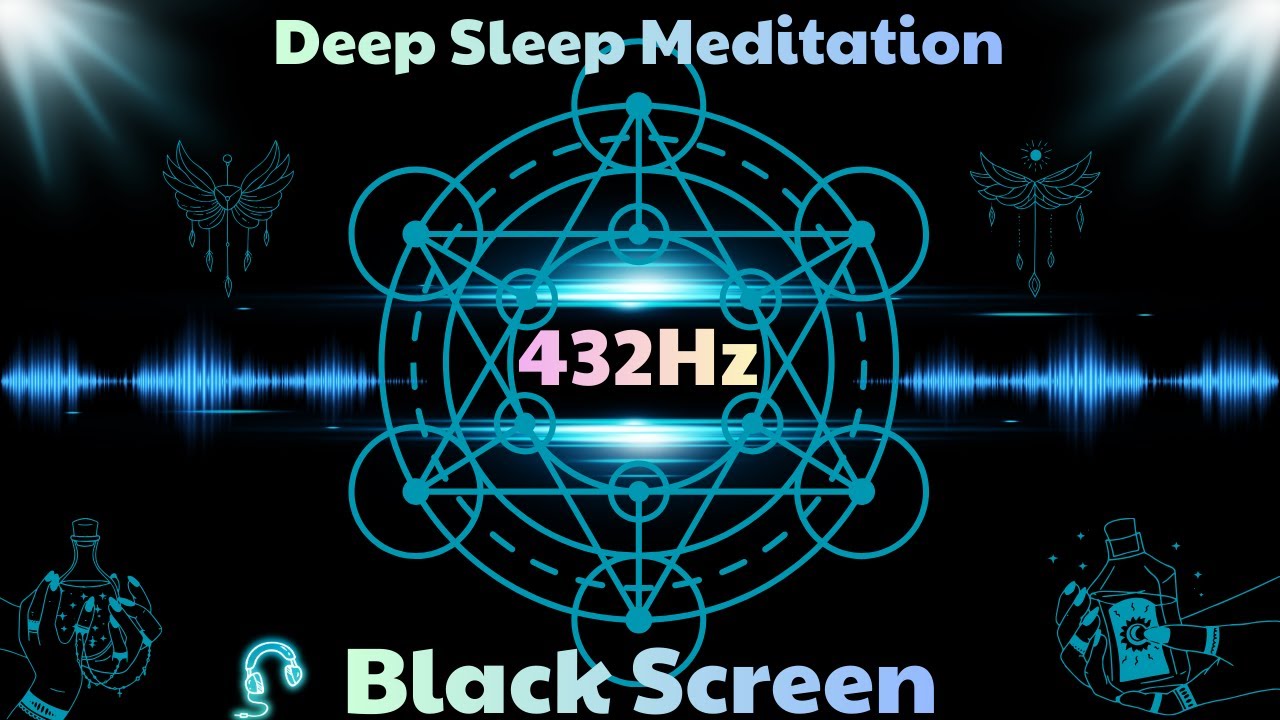 432Hz Cosmic Slumber | Black Screen Music for Ultimate Relaxation
