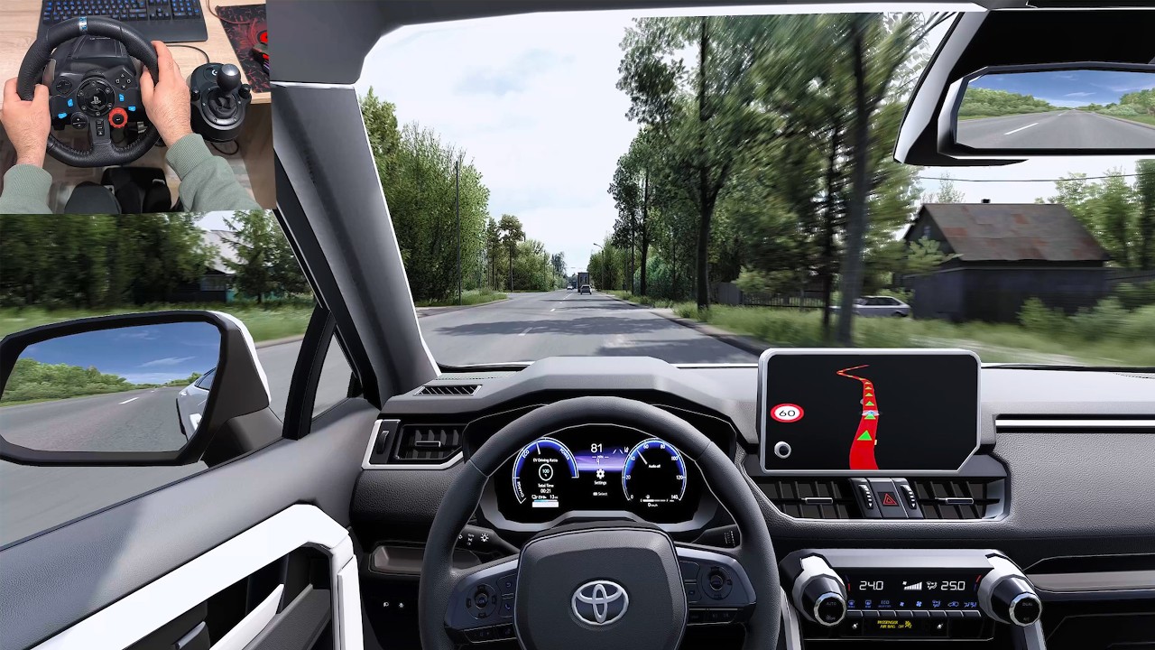 Toyota RAV4 1.58 | Euro Truck Simulator 2 | Steering Wheel Game Play  | SnowyMoon |