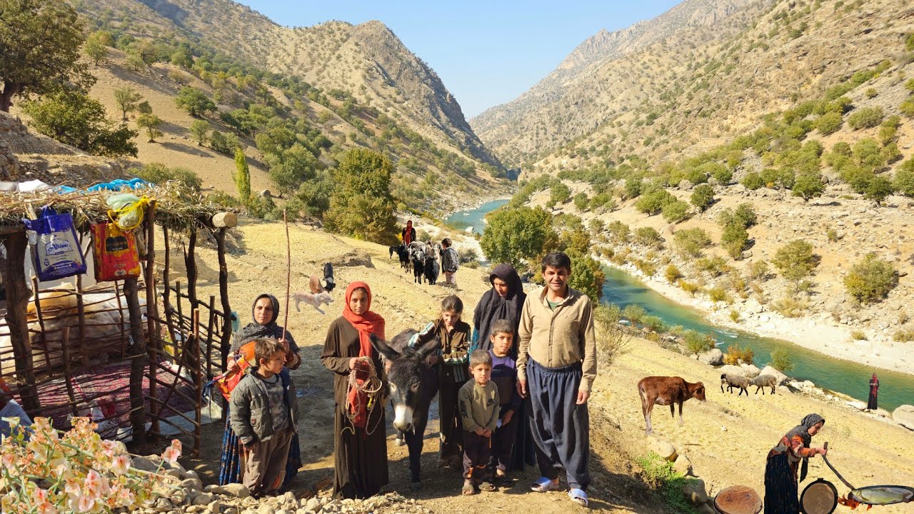 Nomadic Life | Buying Donkeys, Baking Local Bread, Fishing in Zagros Mountains Single Nomadic Girls