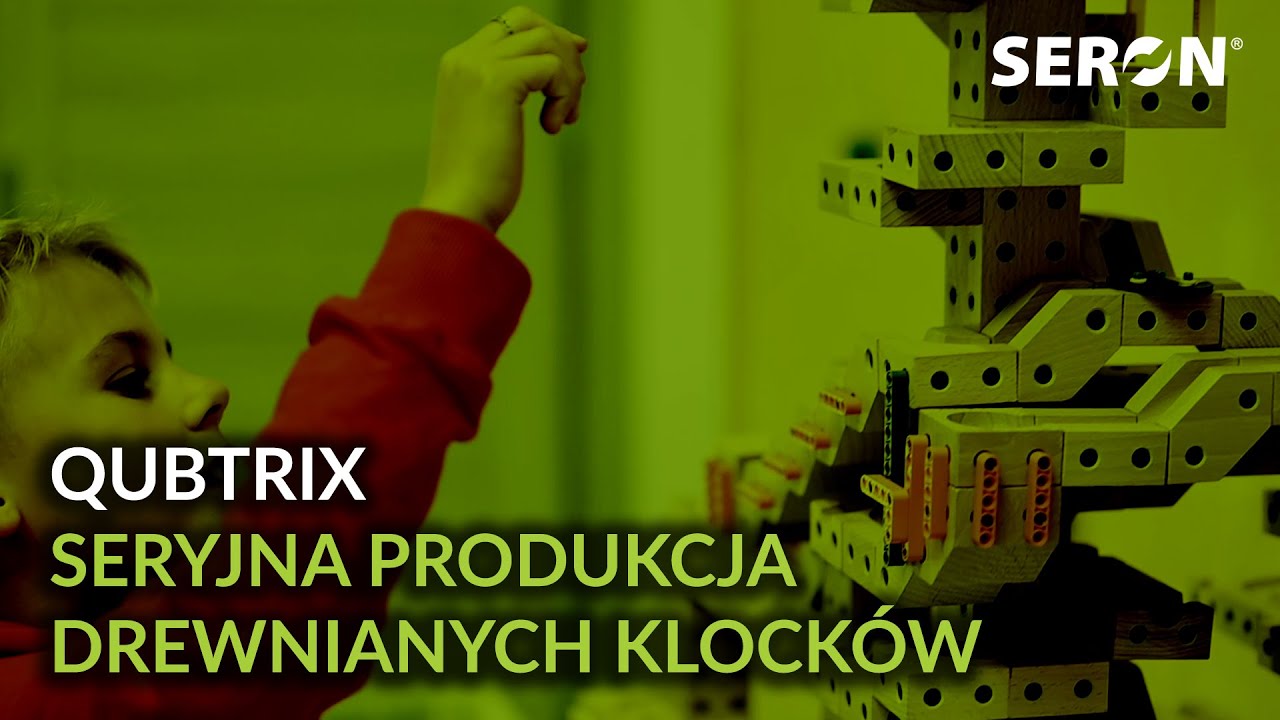 Produkcja klock&oacute;w drewnianych Qubtrix | Plotery frezujące Seron w firmie Woobrick