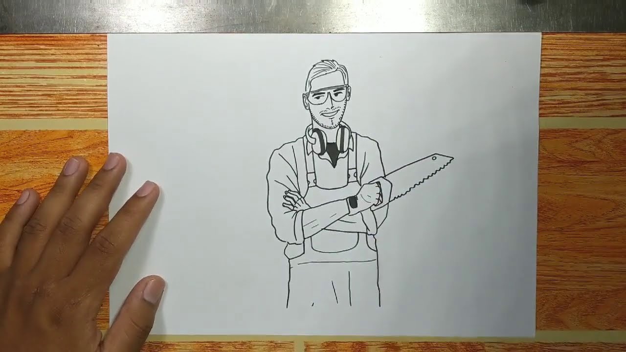 How to draw CARPENTER step by step