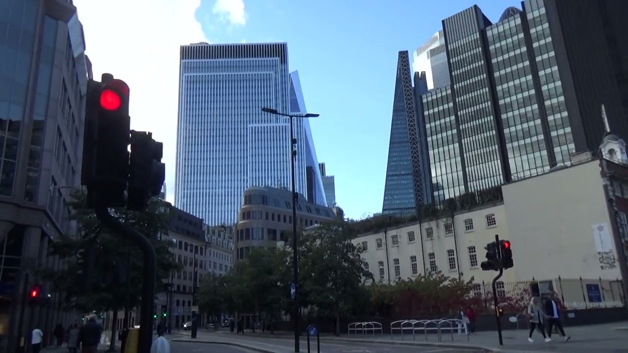 London city centre Square mile tour Old World versus 1984 Orwellian buildings blows the mind.