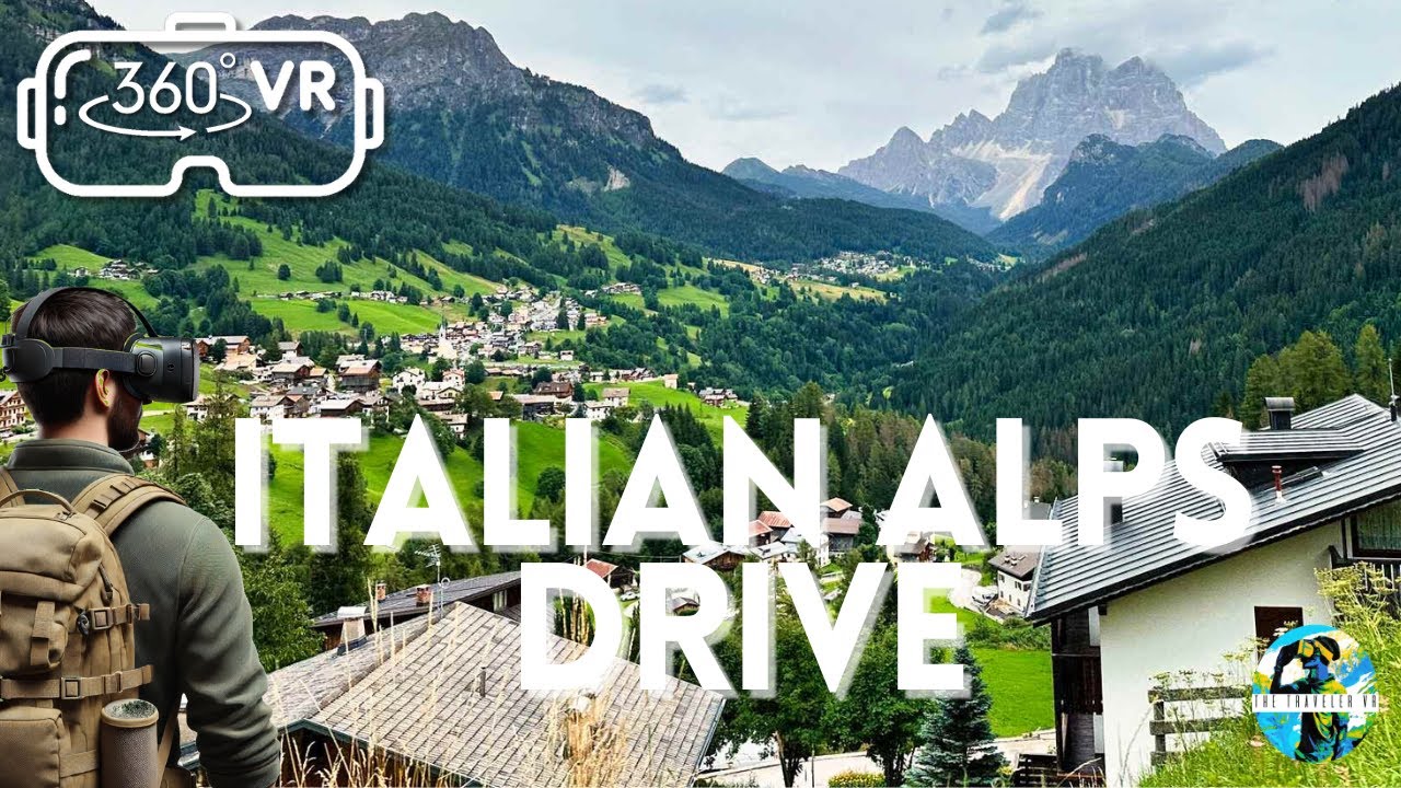 POV Mountain Driving Dolomites in 360&deg; VR | Winding Roads & Alpine Views