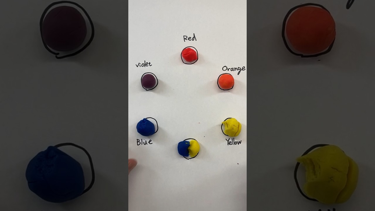Let&rsquo;s mix colors! #playdoh Red, Blue and Yellow