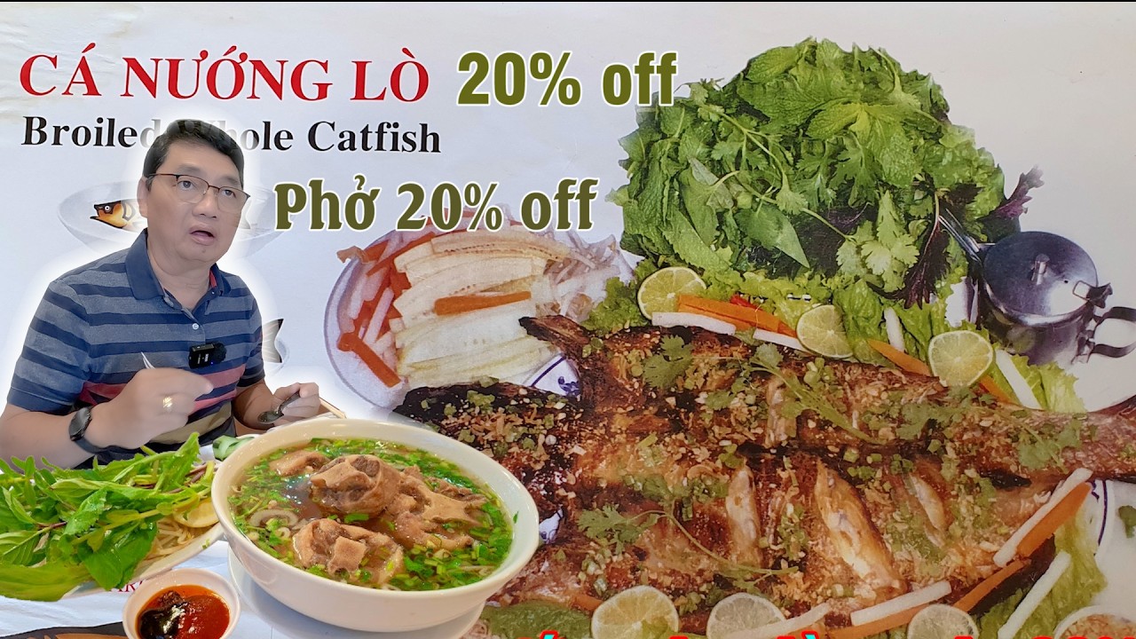 Khai trương món PHỞ sale 20% off 1 tháng, Cá nướng da giòn sale 20% off 1 tháng, Hồng Ân Bò 7 món