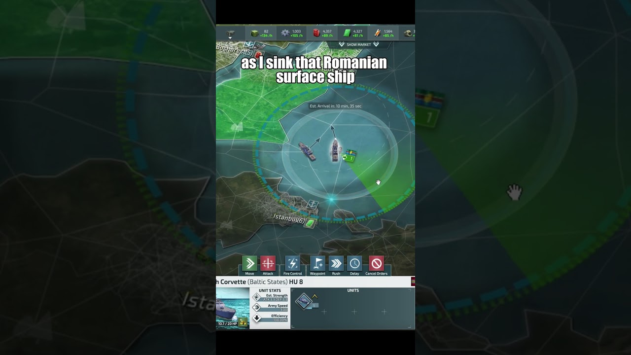 Hit and Run when opponent AFK in Conflict of Nations: WW3