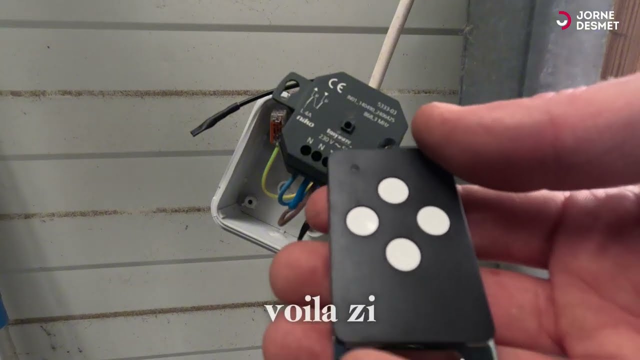 Hoe draadloze zenders aansluiten en instellen van Niko automatiseren van rolluik/ poort