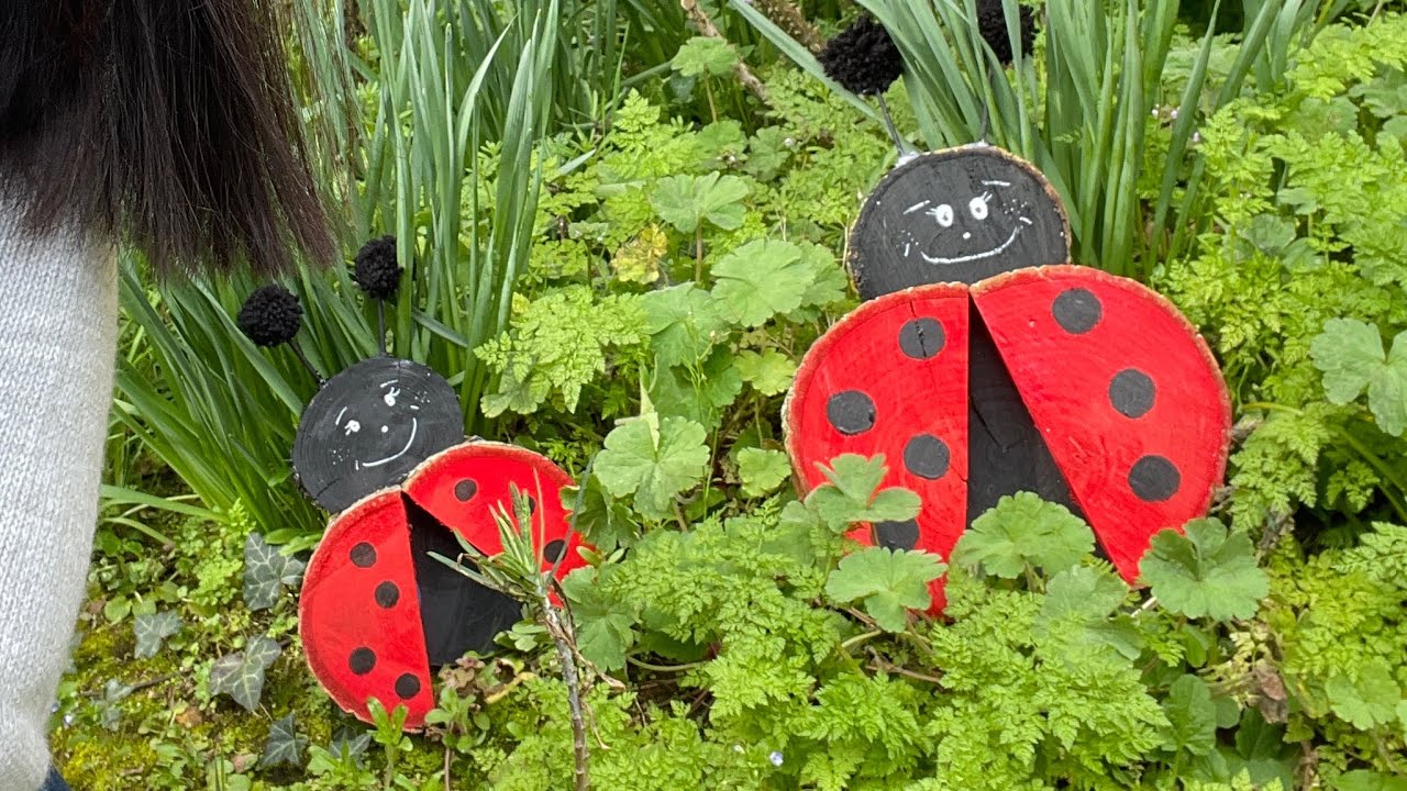 TUTORIAL COCCINELLE CON LEGNO DI RICICLO