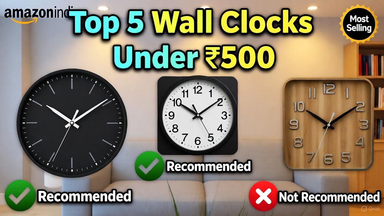 Top 5 Best Wall Clock Under 500 | Best Wall Clock for Home & Living Room | Modern Wall Clock Amazon