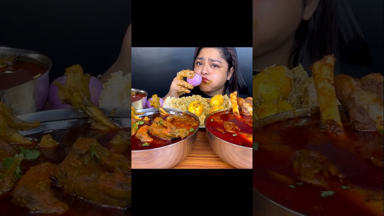 ASMR: eating rice egg with onion 😋 