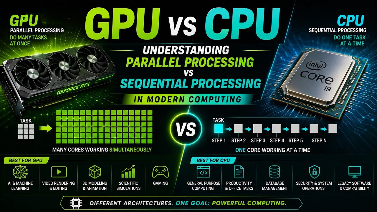 GPU против CPU | Понимание параллельной и последовательной обработки в современных вычислениях | ...