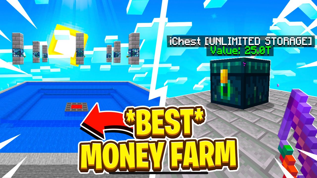 BUILDING THE BEST MONEY FARM ON OP SKYBLOCK! | Minecraft Skyblock | FadeCloud