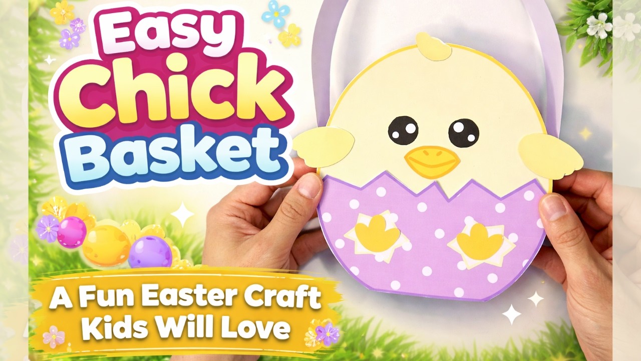 Easy Chick Basket Craft | A Fun Easter Activity for Kids #eastercrafts #easterbasketideas #easter