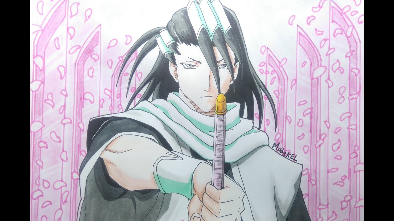 como dibujar a Byakuya con bankai. How to draw byakuya and his bankai