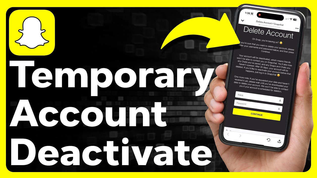 Как временно деактивировать аккаунт Snapchat
