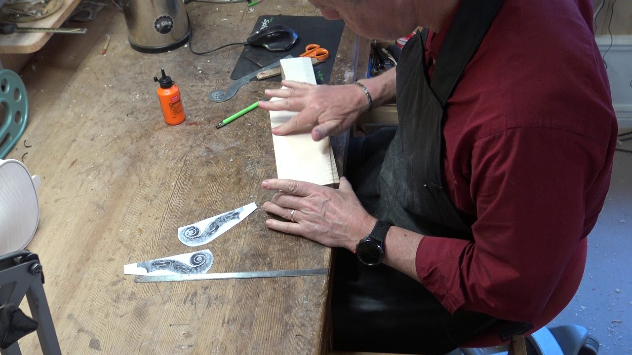 Violinmaker Peter Westerlund Part 58 Starting the scroll