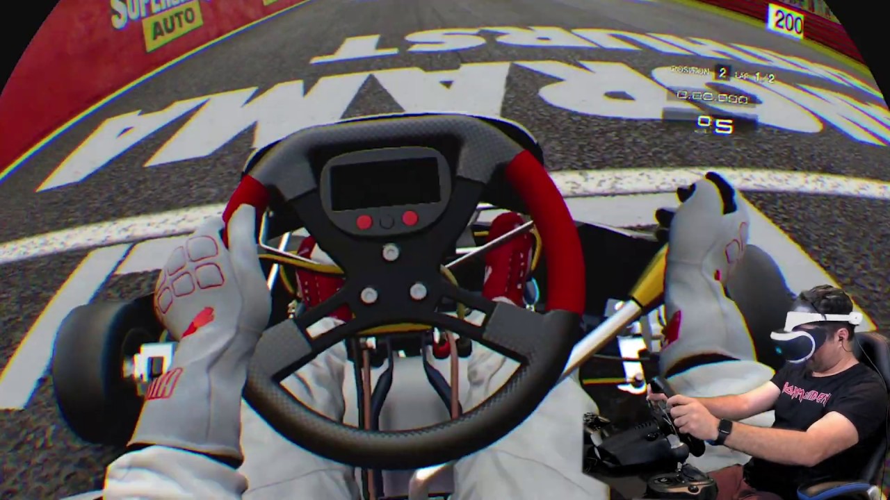 Sim Racing - Gran Turismo Go Kart Racing - Virtual Reality PS4 - G29 Force feed back wheel.