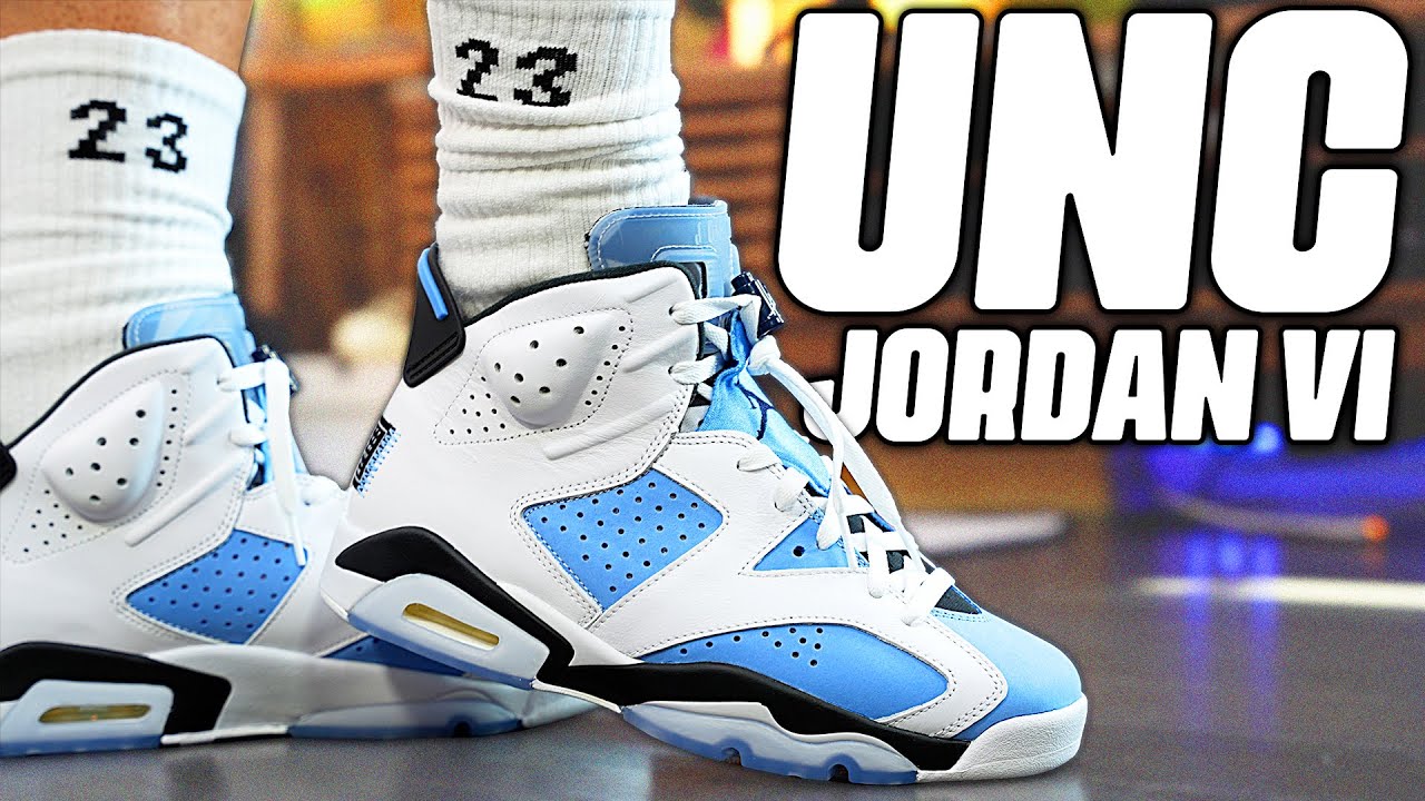 Обязательно купите! Обзор и демонстрация на ногах кроссовок Air Jordan 6 UNC в разрешении 4K.
