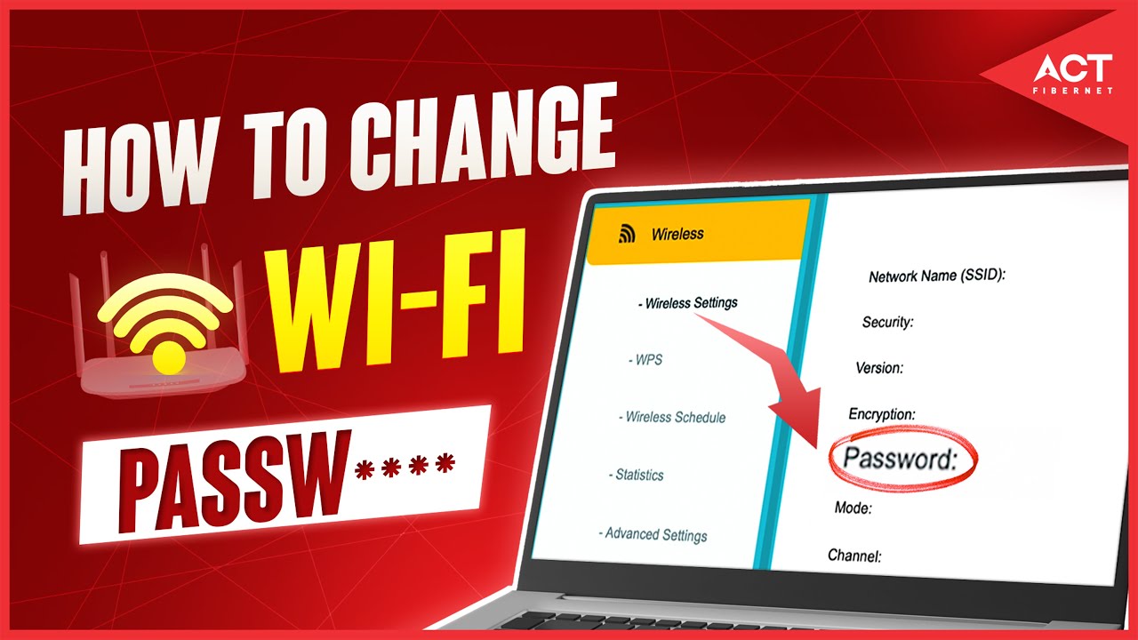 How to Change 🛜  Wi-Fi Password | Step by Step - Act Fibernet #actfibernet