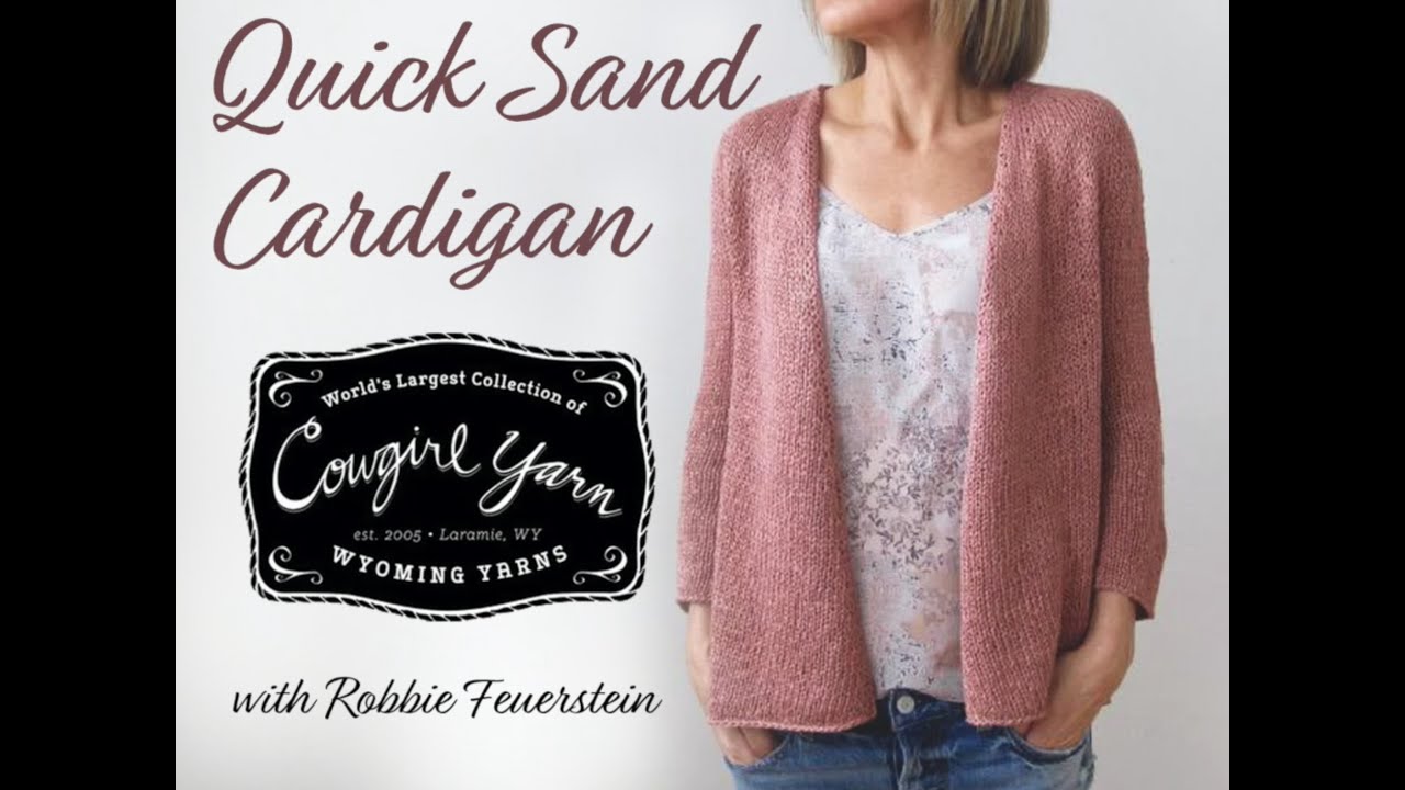 Quick Sand Cardigan - Working Wrap and Turn Stitches