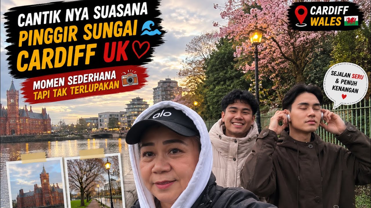 Jalan-Jalan menyusuri daerah sungai Cardiff yang indah 
