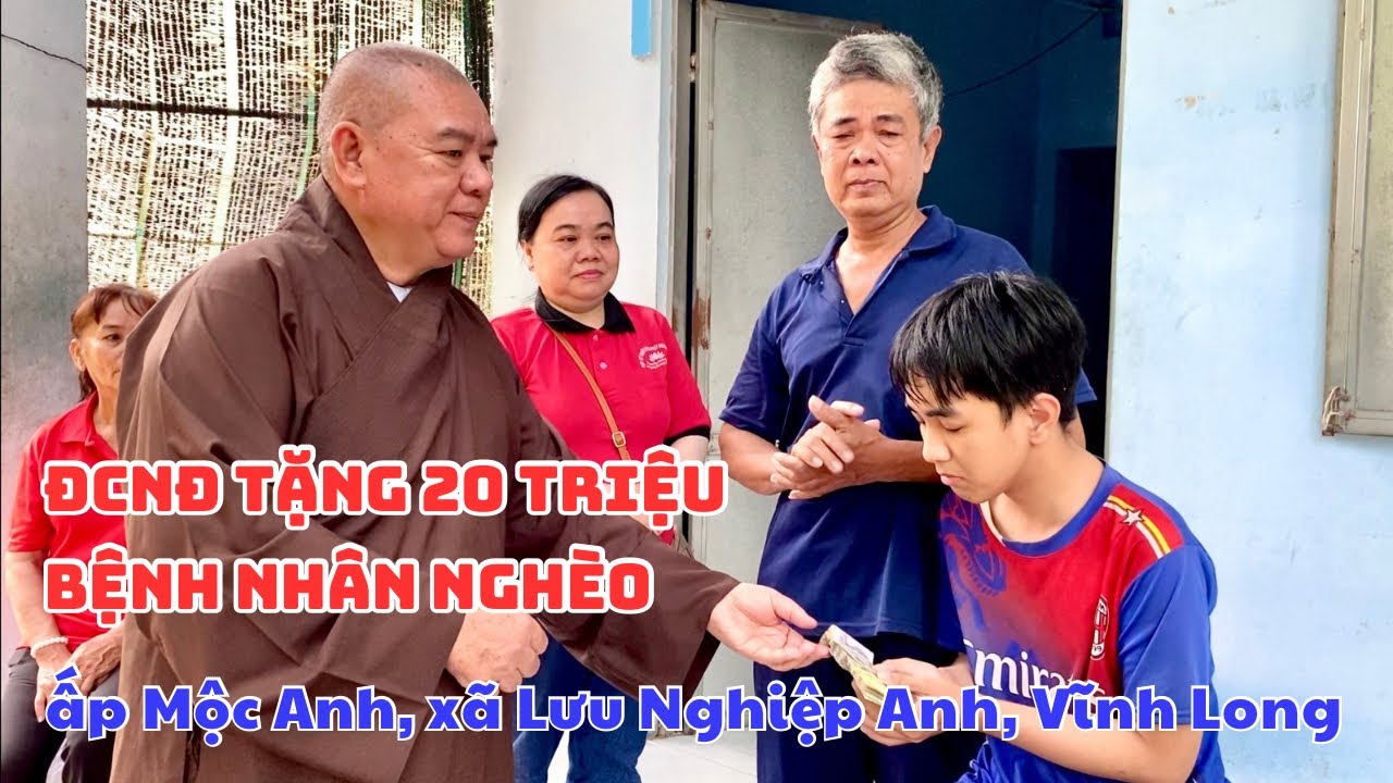 ĐCND chùa Phật Quang|| Tặng tiền cho em Trần Kỳ Đình|| bệnh suy thận|| hoàn cảnh rất khó khăn.