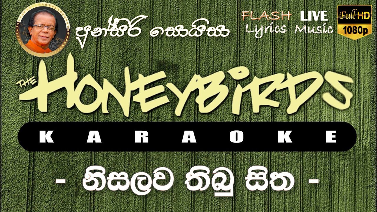 Nisalawa Thibu Sitha Karaoke (Without Voice) නිසලව තිබු සිත කැරෝකේ