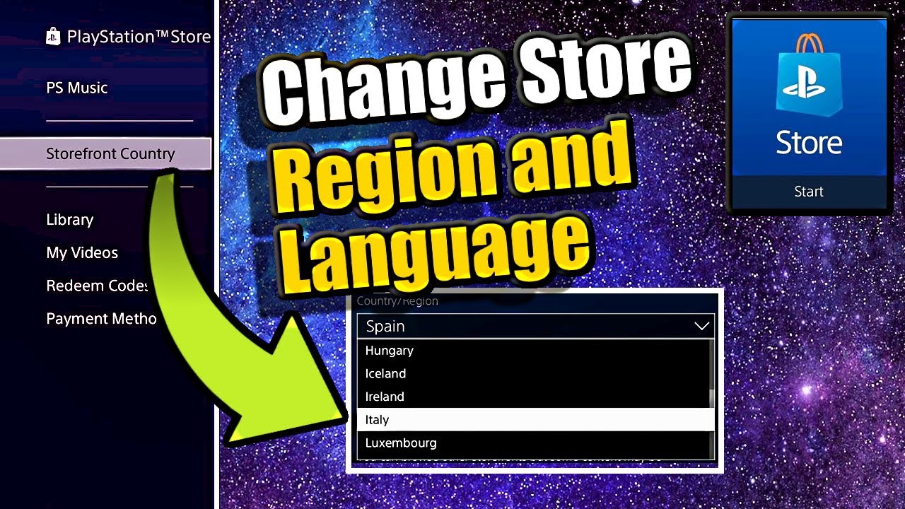 How to Change PSN Country Region and Change LANGUAGE in Playstation 4 Store