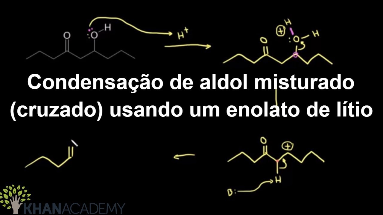 Condensação de aldol misturado (cruzado) usando um enolato de lítio | Química orgânica |Khan Academy