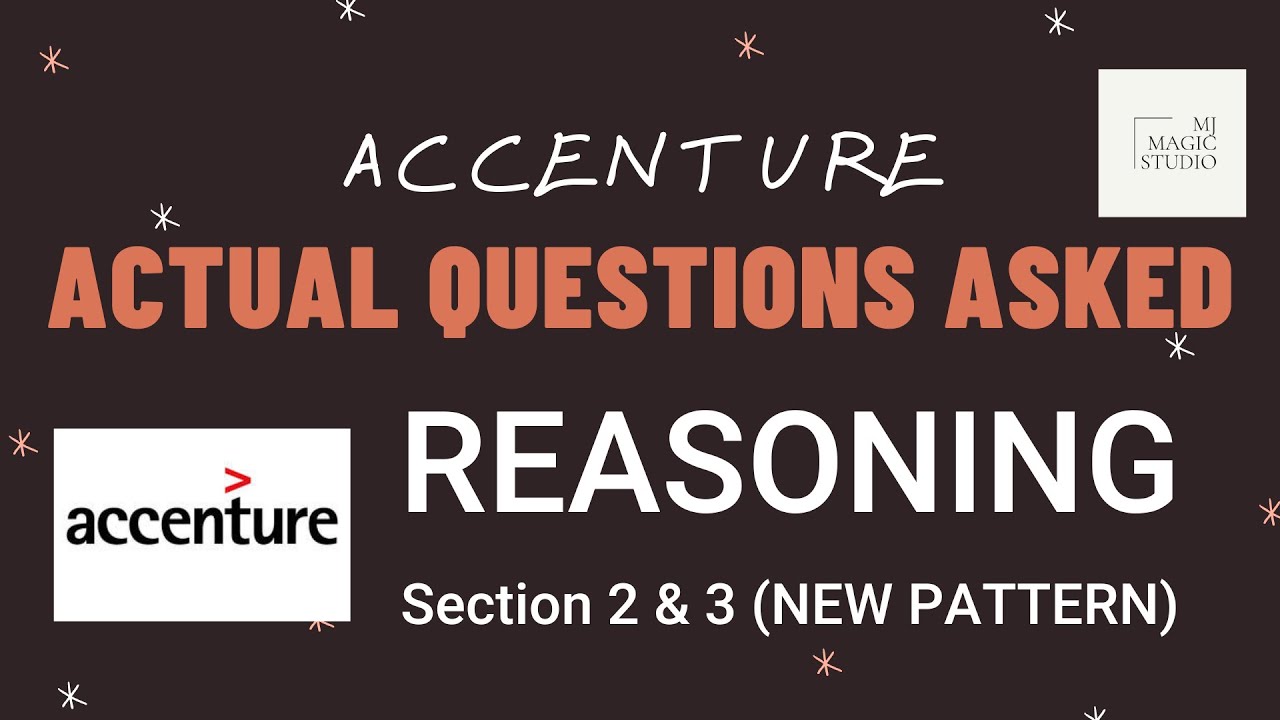 ACCENTURE HIRING 2022/23 - Section 2 & 3 - REASONING Questions with Solutions | MJ