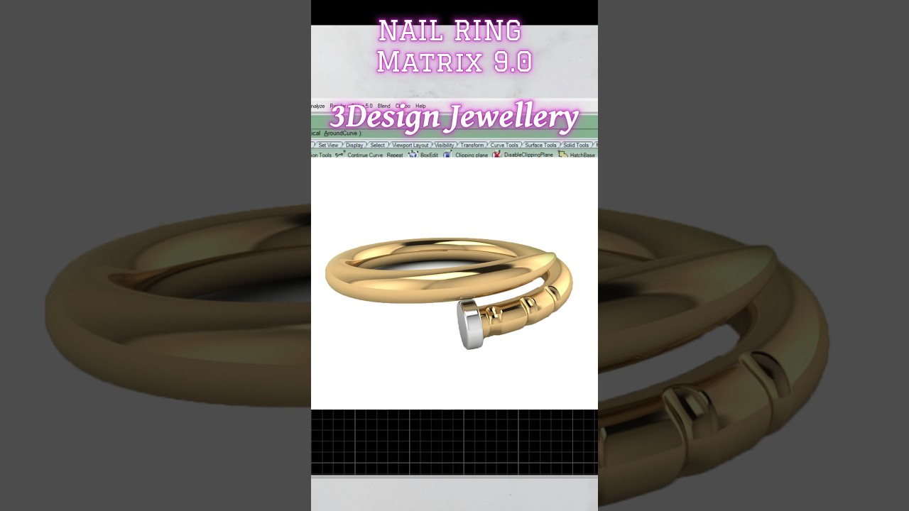 ||🔷How to Design Nail Ring in Matrix 9.0🔷|| #Matrix 9 #rhino matrix tutorial #rhino matrix tips
