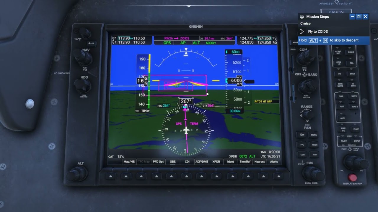 MSFS 2024 | Private Charter Flight | Beechcraft Baron G58 | No Commentary