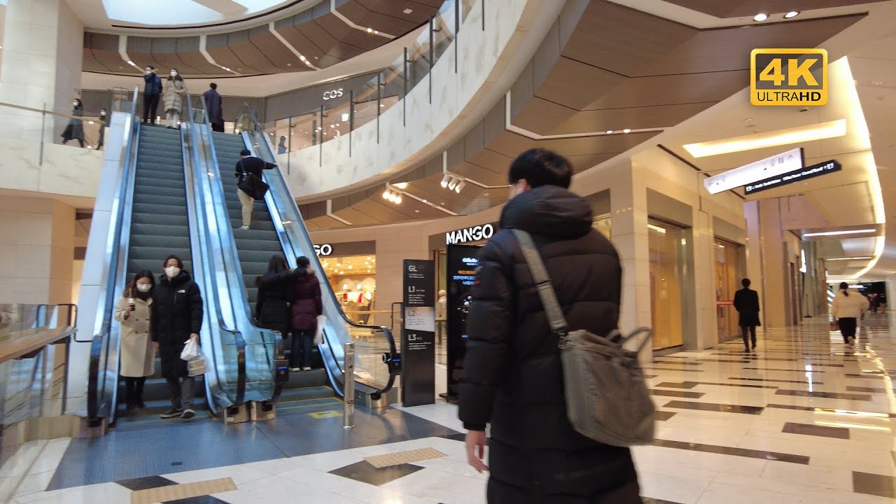 [4K] Seoul IFC Mall Walking Tour 서울 여의도 IFC몰 걷기