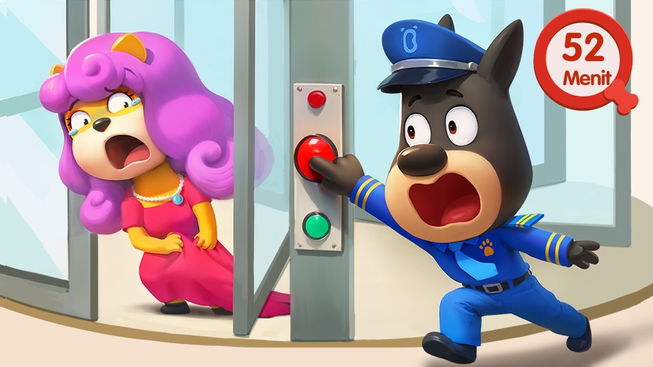 Keamanan Pintu Putar | Pengetahuan Keamanan | Kartun Anak-anak | Kepala Polisi Labrador