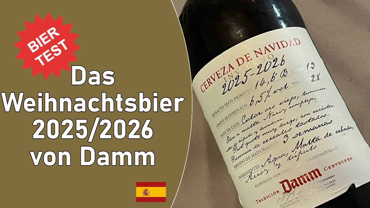 Cerveza de Navidad Damm 2025 Tasting – Lohnt sich das limitierte Weihnachtsbier?