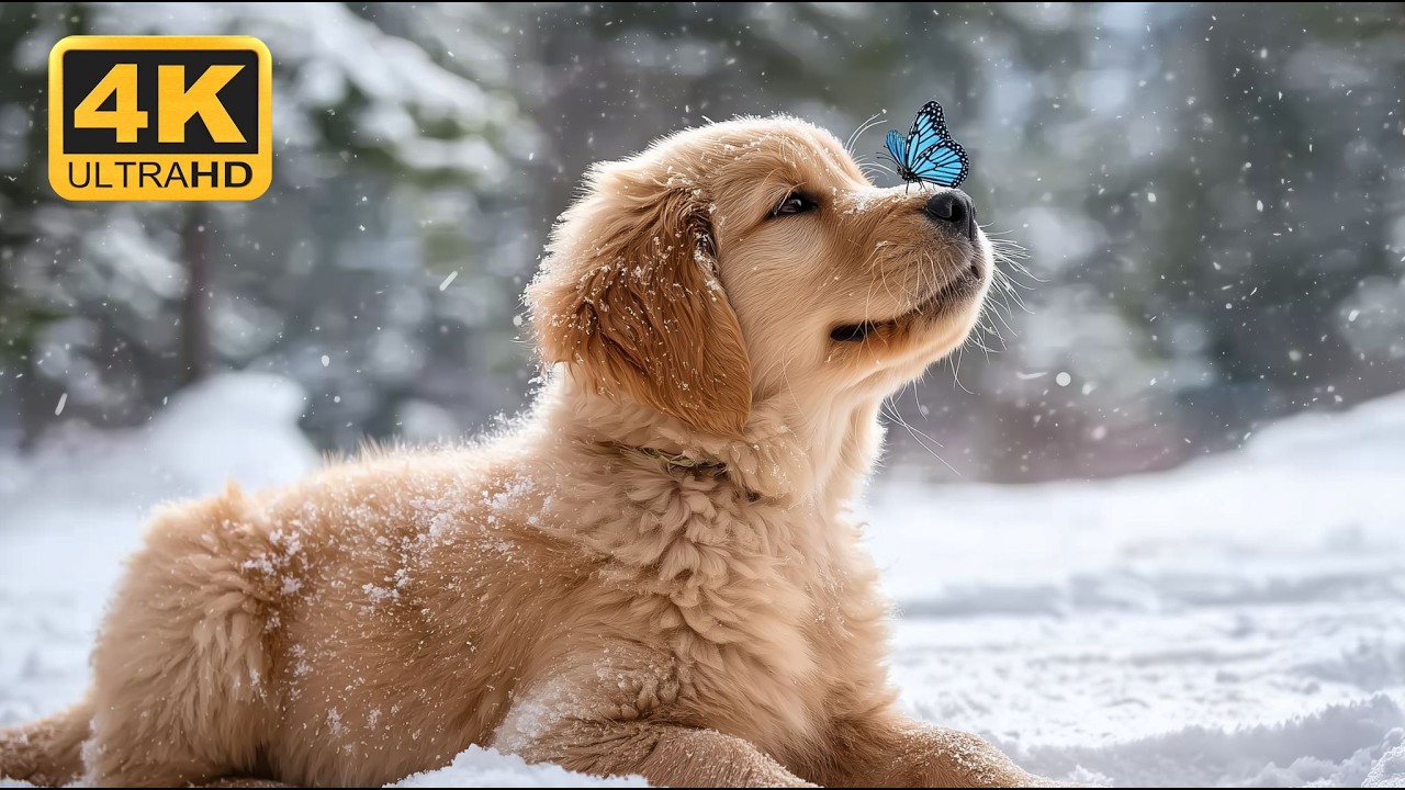 Peaceful Snowy Wildlife & Gentle Piano ❄️ Soft Winter Ambience to Help You Deep Rest, Relax